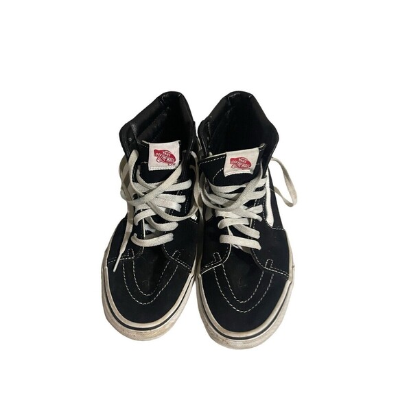 Vans SK8-HI High Top Skate Shoes Mens Size 7 Women's 8.5 Black White Casual - Picture 14 of 16